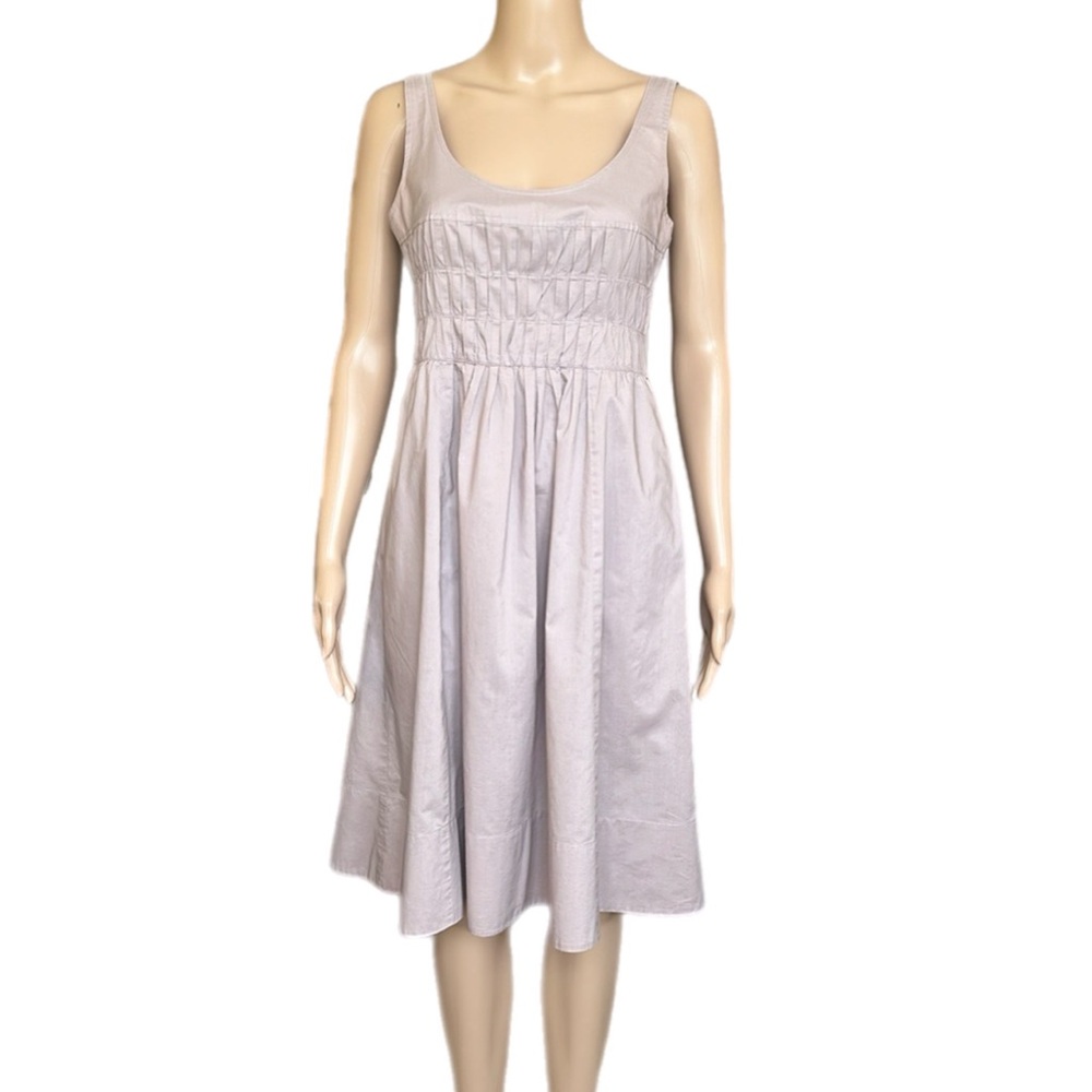 Vince Pleated Lightweight Cotton Sleeveless Sundress Back Tie Dress Size 4